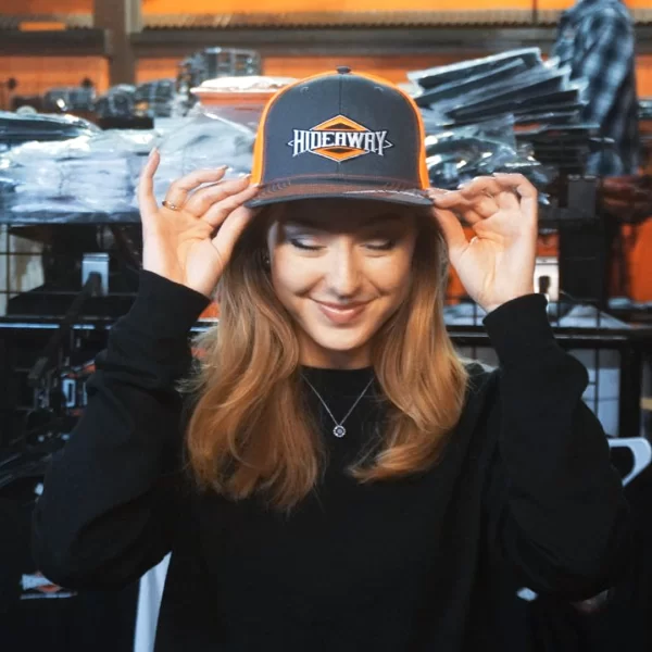 Orange Hideaway Mesh Snapback